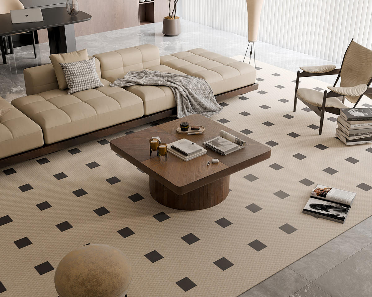 COUCHTISCH Walnuss quadratisch Parkett-Muster 78/78/38 cm - Walnussfarben, Holz (78/78/38cm) - PANGIVO