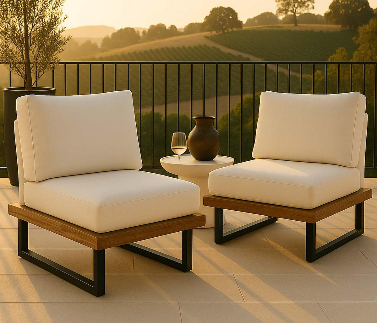 LOUNGE-SESSEL Schwarz, Beige, Cremeweiß - Beige/Schwarz, Holz (82/75/82cm) - MCW