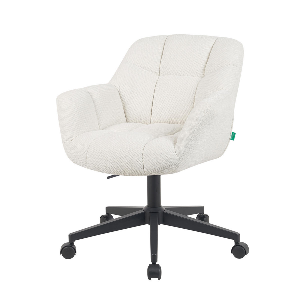 BÜROSTUHL Mika-Nuri - Creme/Schwarz, Textil/Metall (65/78/66cm) - DUBI Möbel