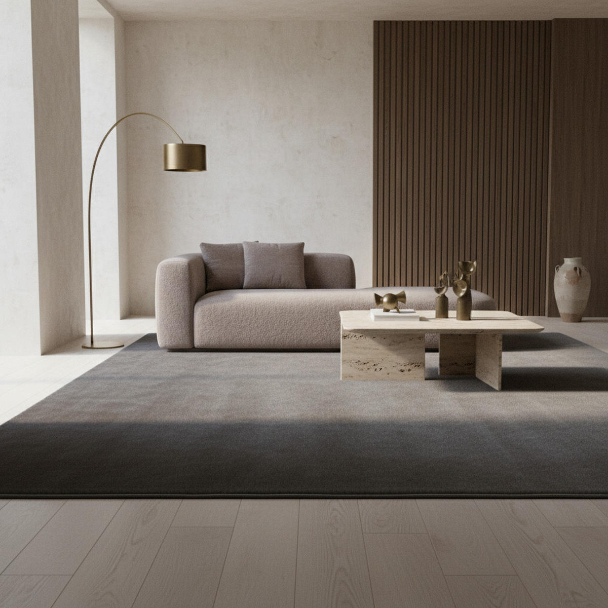 KURZFLORTEPPICH Waschbar ISAR, einfarbig, Grau, 240 x 340 cm - Grau, Textil (240/340cm) - KADIMA DESIGN