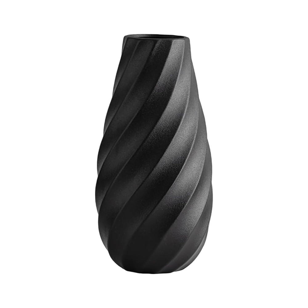 VASE 12 x 12 x 25,5 cm Keramik - Schwarz, Keramik (12cm) - LIBRATON