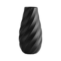 VASE 12 x 12 x 25,5 cm Keramik - Schwarz, Keramik (12cm) - LIBRATON