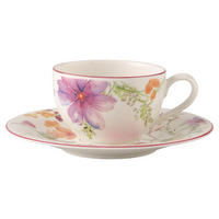 FRÜHSTÜCKSTASSE MIT UNTERTASSE Mariefleur Basic bunt 290 ml - Multicolor, Keramik (0.29L) - Villeroy & Boch