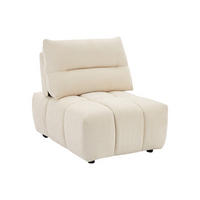 SESSEL mit gerader Rückenlehne - 1 -Sitzer - Polyester - beige - APOLIU - Beige, Textil (86/93/123cm) - Vente-Unique