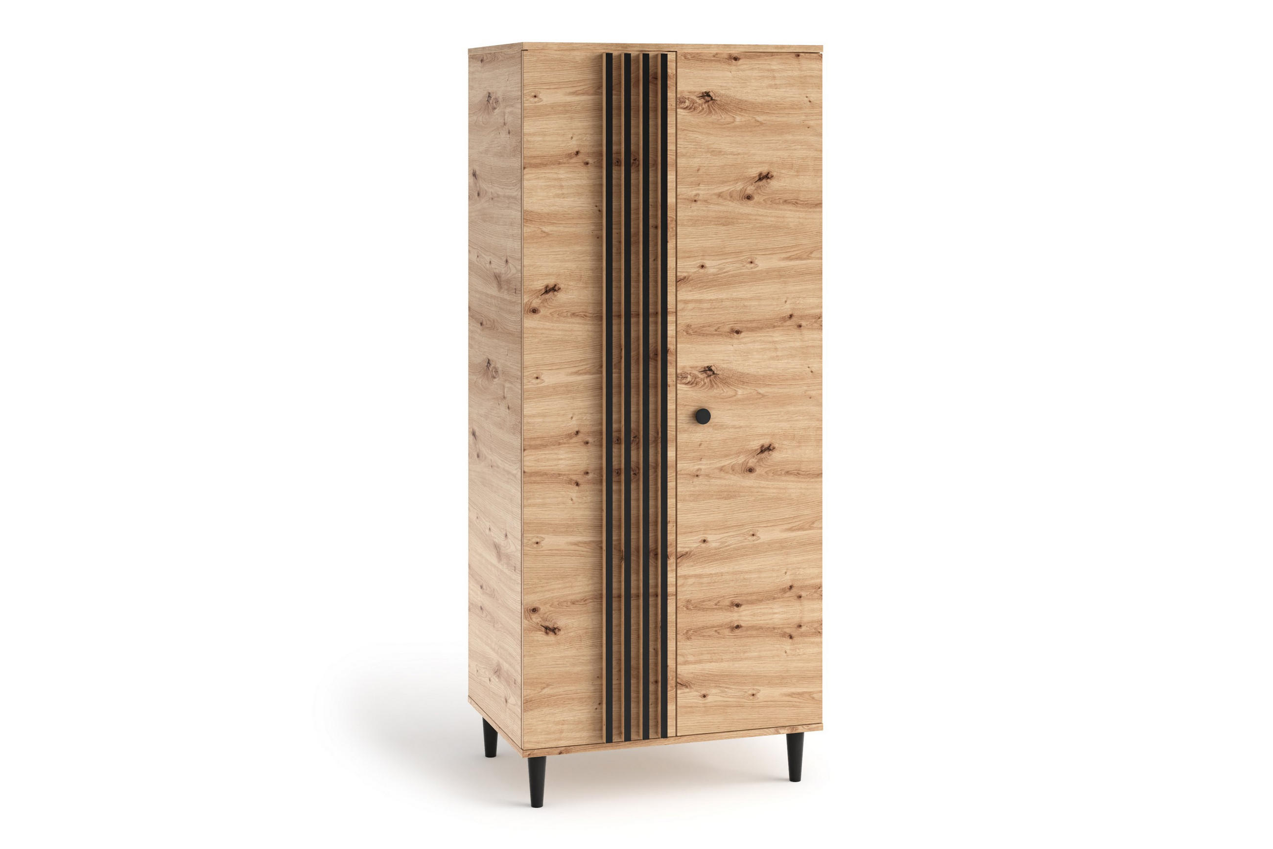 DREHTÜRENSCHRANK ARTIANO 80/196/56cm 2-türig Eiche Artisan - Eiche Artisan, Holzwerkstoff (80/196/56cm) - MASSENO