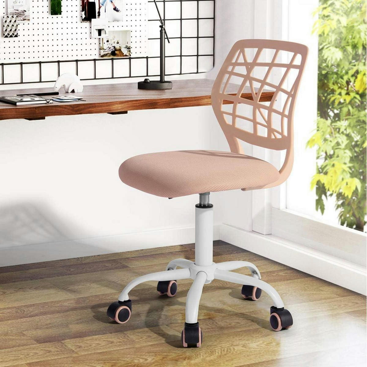 BÜROSTUHL höhenverstellbar Stoff Hellrosa - Rosa, Kunststoff (45.5/75/31.5cm)