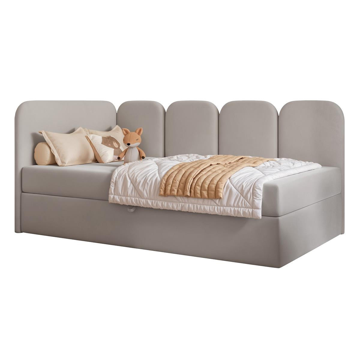 Compleo24 KINDERBETT mit Bettkasten DREAMY grau 90x200 jetzt nur online ➤