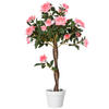 KÜNSTLICHE Rosenpflanzen groß 90 cm Kunstpflanze Rosenbaum für Wohnzimmer - Rosa, Kunststoff (90cm) - Outsunny