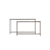 SIDE Morena Braun 140/25/82 cm 2er-Set - Braun, Metall (140/25/82cm) - Light & Living