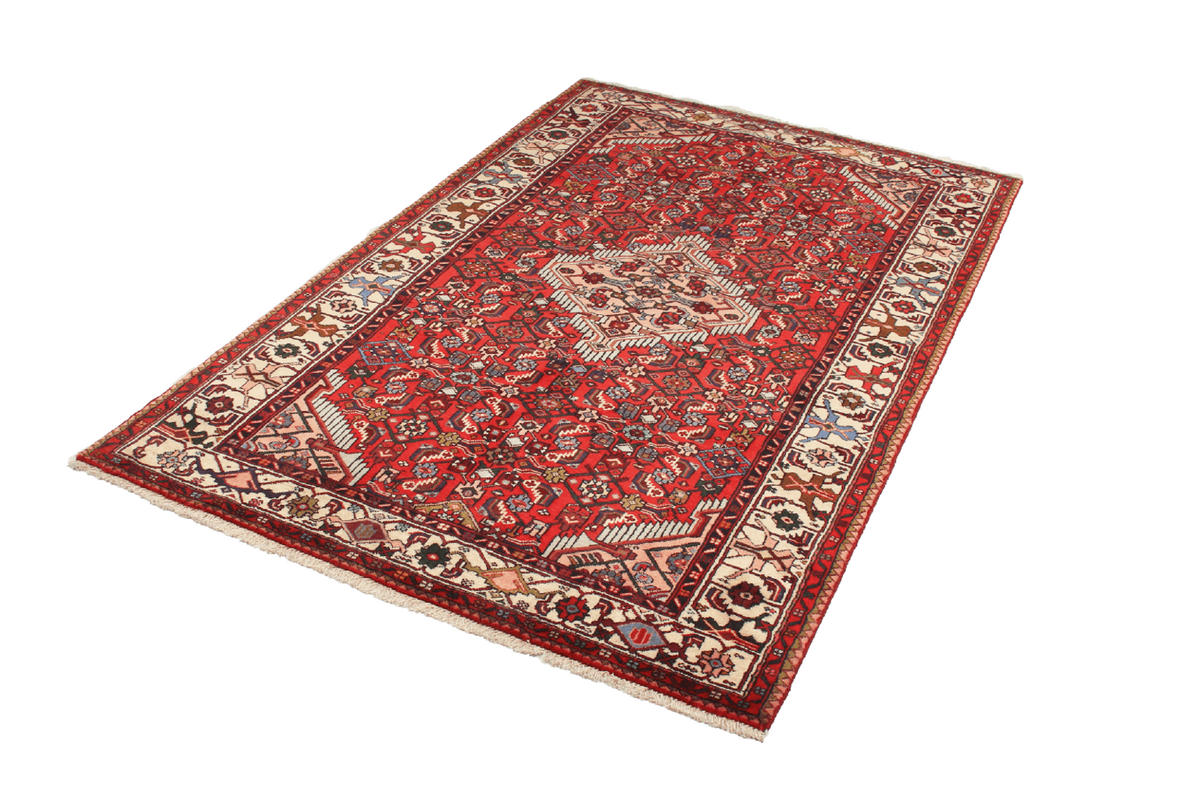 ORIENTTEPPICH handgeknüpft Assadabad Rot 202/128 cm Schurwolle - Rot, Textil (128/202cm) - Looma