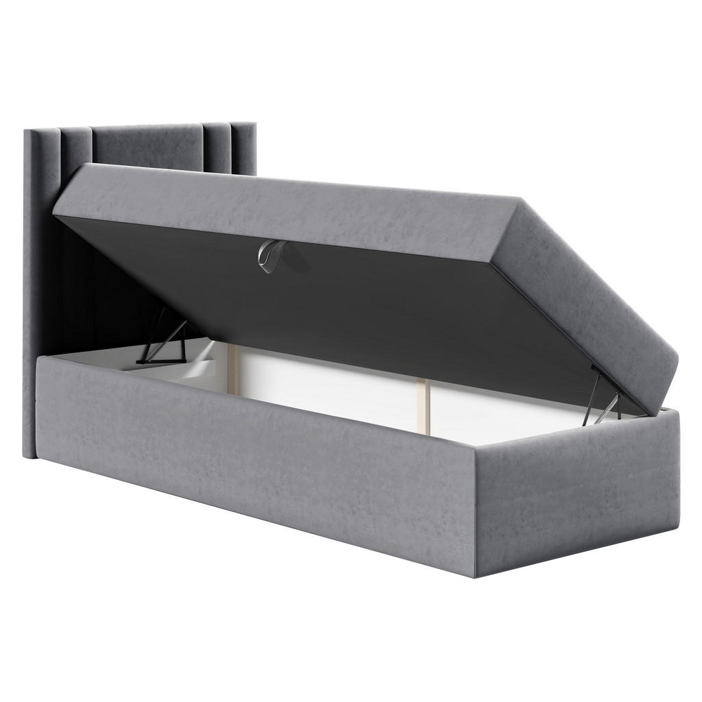 Thumbnail - Mirjan24 Boxbett, Dunkelrot, Holz, H3, 80x200 cm, Schlafzimmer, Betten, Boxspringbetten