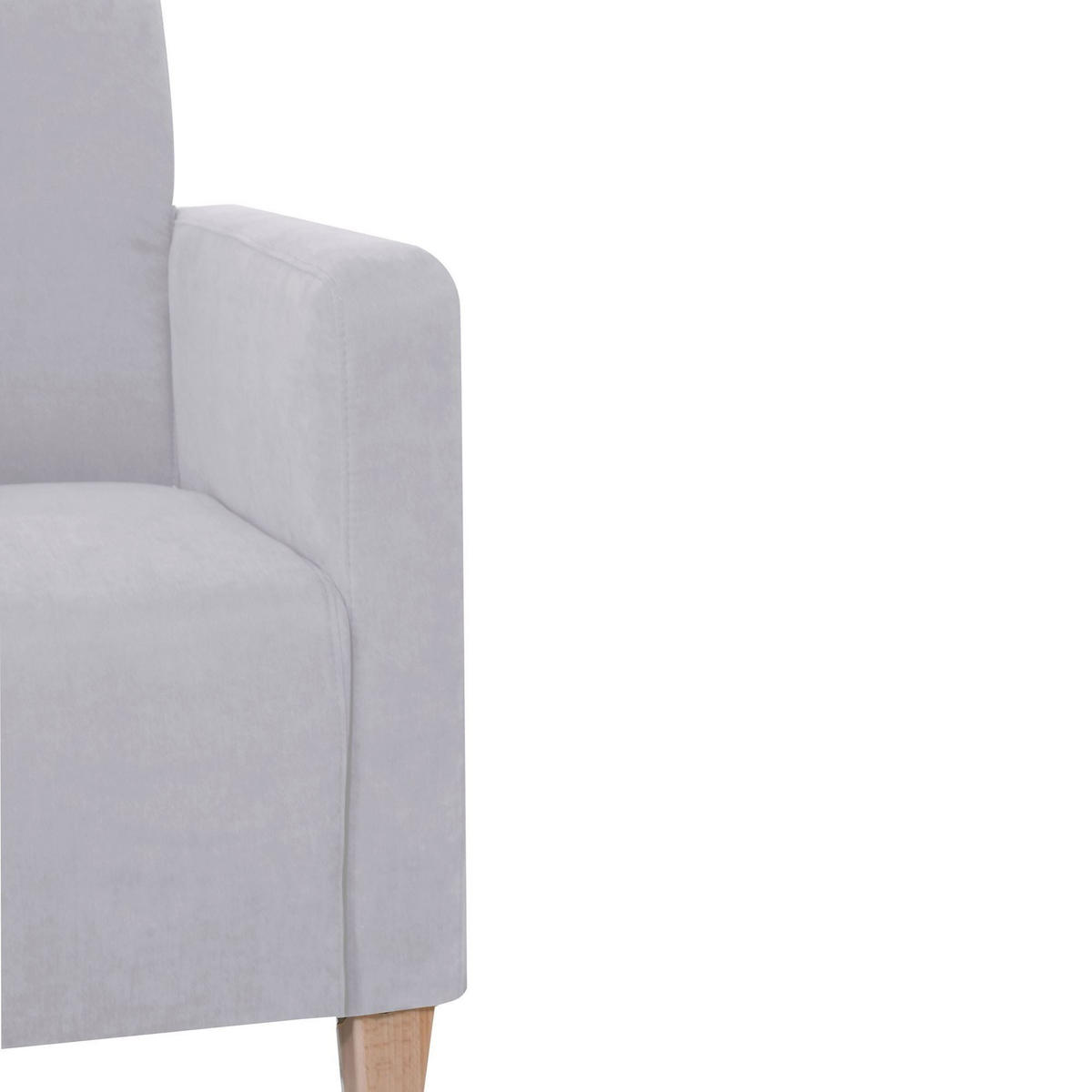 SESSEL Karol Bezug Veloursstoff Buche natur / silber - Grau, Kunststoff (71/81/70cm) - 58aufmkessel