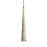 PENDELLEUCHTE Beton & Holz, Wabi Sabi 42CM - Gelb, Naturmaterialien (7/42/7cm) - Authentics