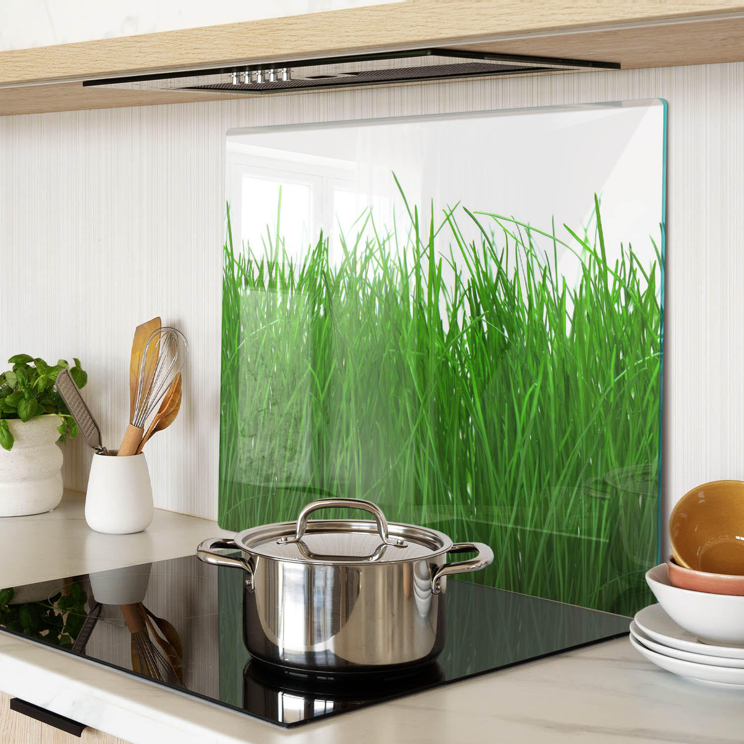 GLASPLATTE 60x52 cm Gras - Grün, Glas (60/0.4/52cm) - TULUP