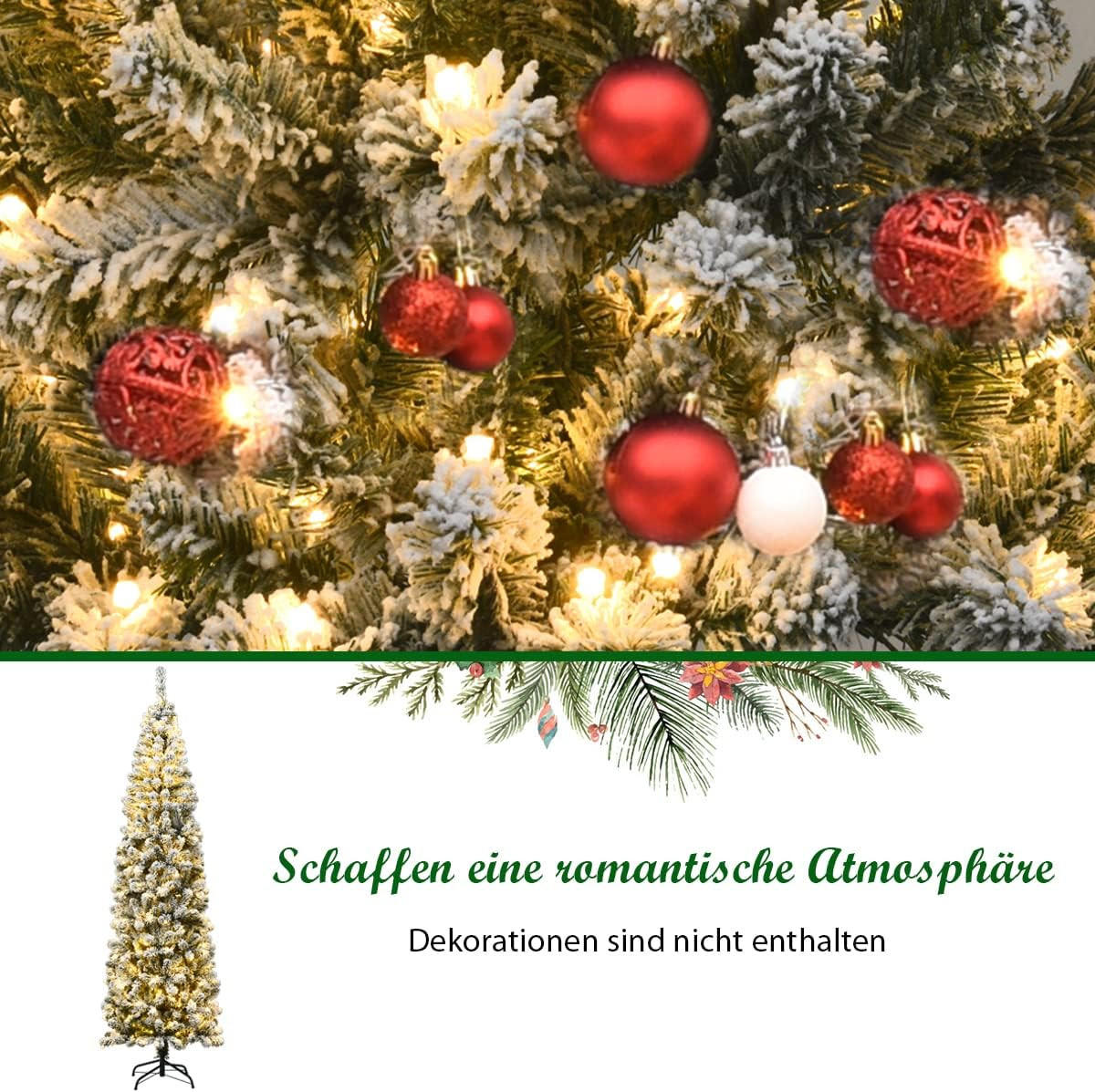 WEIHNACHTSBAUM Grün - Grün, Kunststoff (225cm) - COSTWAY