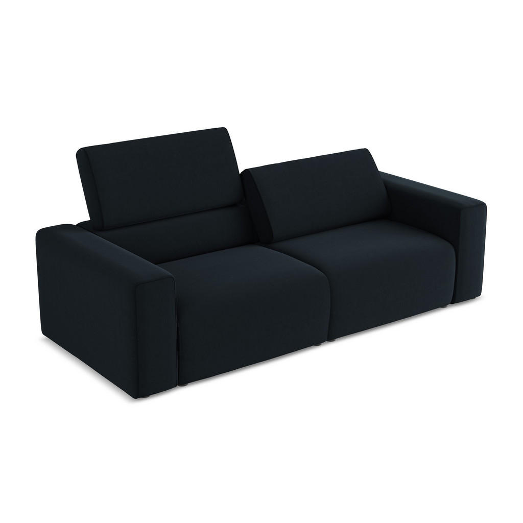 Thumbnail - Makamii 3-Sitzer, Dunkelblau, Textil, Füllung: Schaumstoff, 224x80x103 cm, Made in EU, Wohnzimmer, Sofas & Couches, Sofa...