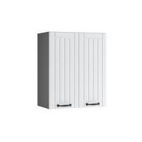 HÄNGESCHRANK Fame-Line Weiß Landhaus 60 cm - Anthrazit/Weiß, Holzwerkstoff (60/72/34.1cm) - Vicco