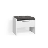 ESSZIMMERBANK Tiberio Weiß 53.5 x 41.1 cm mit 1 Schublade - Weiß, Holzwerkstoff (53.5/45.5/41.1cm) - Livinity®
