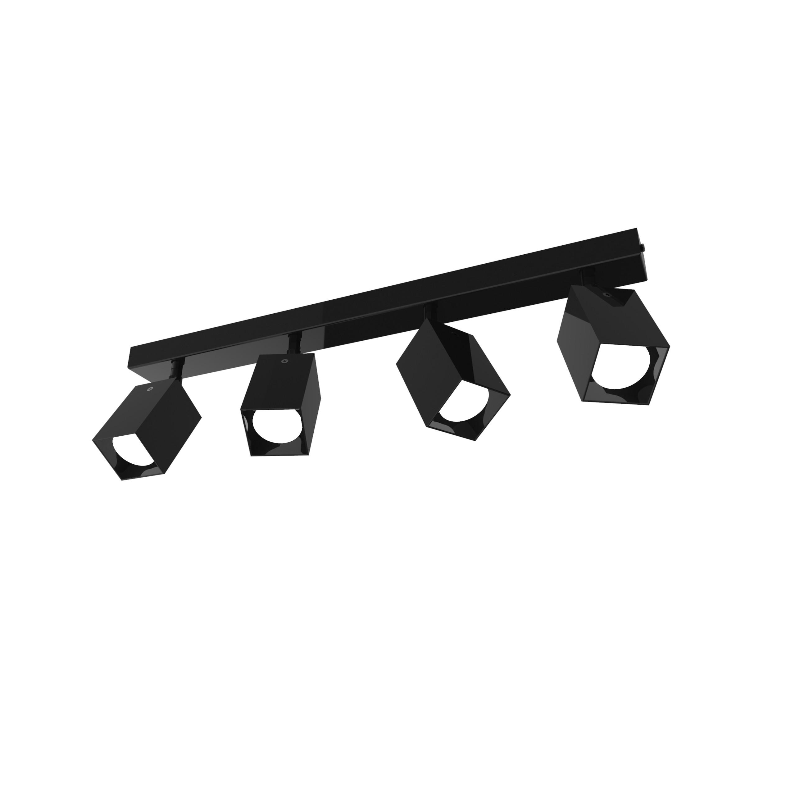 Lumicom Deckenleuchte Schwarz Hochglanz 60x18x6 cm