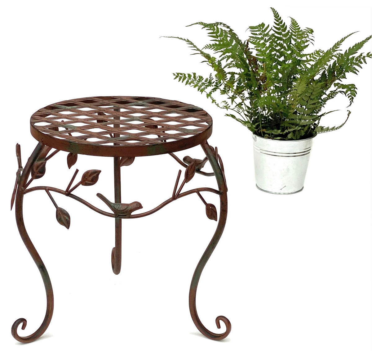 BLUMENHOCKER Metall Braun 30/30/30 cm - Braun, Metall (30/30/30cm) - DanDiBo