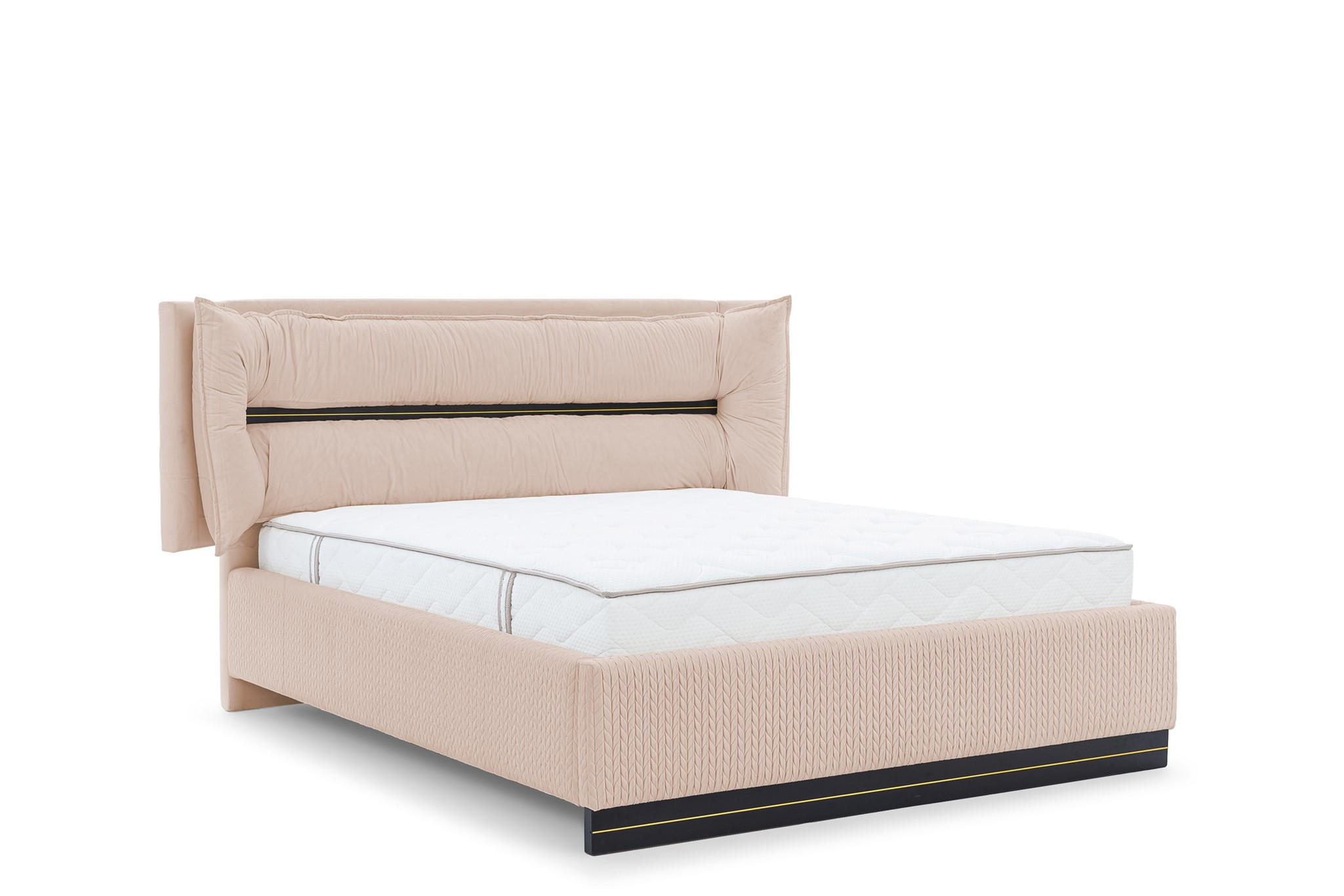 POLSTERBETT Hamilton Magic Velvet Set.1 - Hellrosa, Holzwerkstoff/Textil (160/200cm) - Fun Möbel