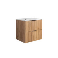 WASCHBECKUNTERSCHRANK FLOW + Waschbecken Eiche Craft 60/57/46 cm - Eichefarben, Holzwerkstoff (60/57/46cm) - Rodan