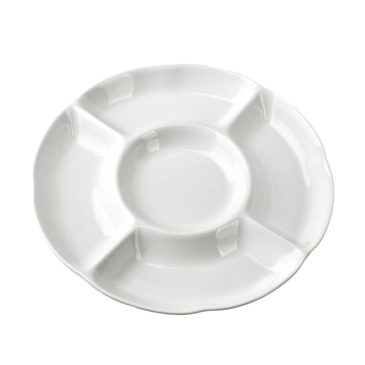 SERVIERPLATTE Basic Weiß 25/25/4 cm Keramik - Weiß, Keramik (25/4/25cm) - Mondex