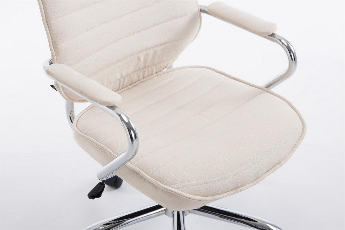 BÜROSTUHL Rocket Stoff Creme - Creme, Textil/Metall (60/128/67cm) - TPFLiving