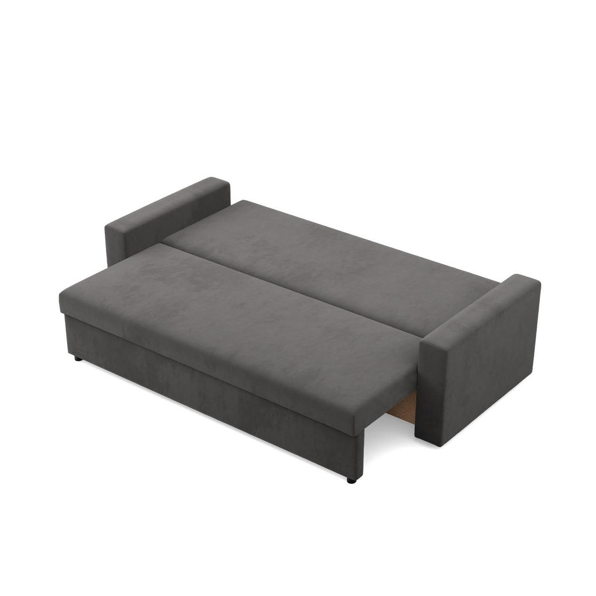 SOFA 3-SITZER MIT SCHLAFFUNKTION NEO, Grau - Grau, Textil (220/85/92cm) - Mebligo