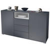 SIDEBOARD Skadu Weiß Hochglanz - Weiß Hochglanz, Holzwerkstoff (138.5/75.5/35cm) - Vladon