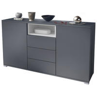 SIDEBOARD Skadu Weiß Hochglanz - Weiß Hochglanz, Holzwerkstoff (138.5/75.5/35cm) - Vladon