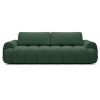 SOFA 260 cm mit Schlaffunktion Puro, Bettkasten, Modern Design, Grün - Grün, Holz (263/81/110cm) - Emporius