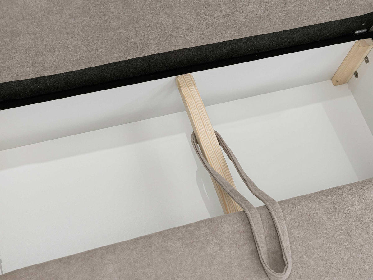 ECKSOFA Fuego L, Seite: Links - Hellbraun/Schwarz, Holz/Kunststoff (260/168cm) - MIRJAN24