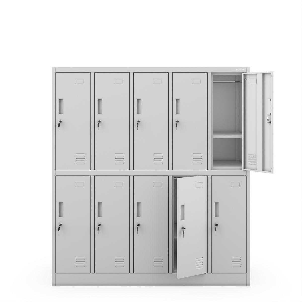 SCHULSCHRANK BARTUS - Grau, Metall (136/150/45cm) - Jan Nowak