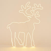 LED-WEIHNACHTSDEKO Rentier 100/80 cm - Weiß, Kunststoff (80/1/100cm) - Home Styling Collection
