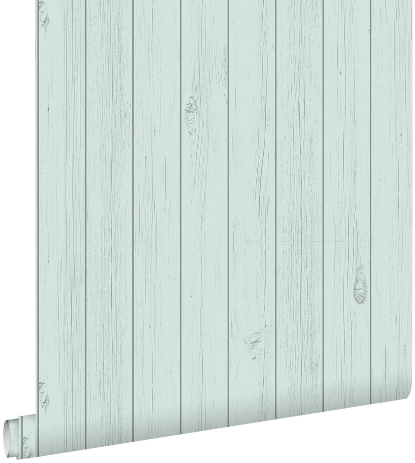 TAPETE Holz-Optik 53 cm x 10.05 m - Grün, Papier (53/1000cm) - ESTAhome