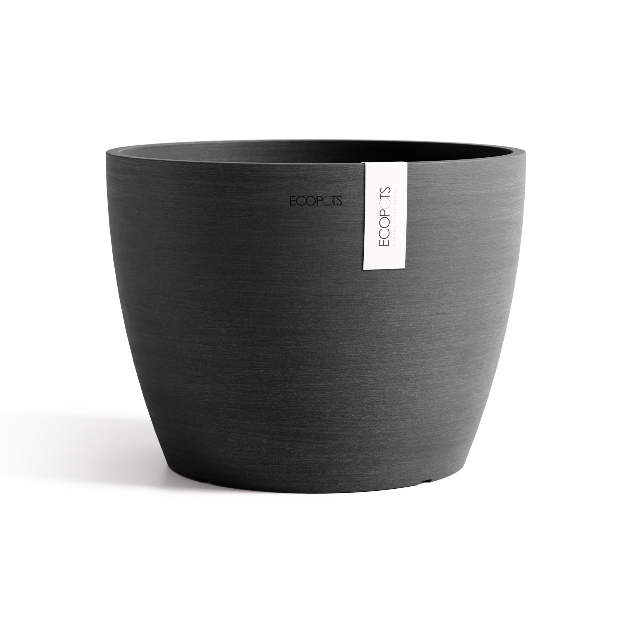 Ecopots Blumentopf Dunkelgrau 23.5 cm