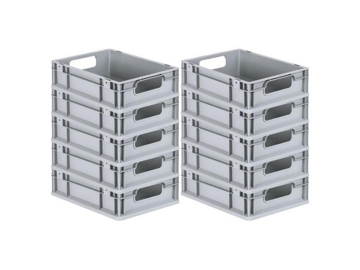 EUROBOX Nextgen Economy Griffe Offen 12x30x40cm 11 Liter - Grau, Kunststoff (30/12/40cm) - PROREGAL