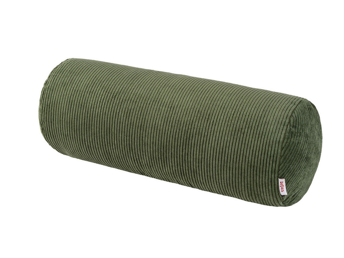 NACKENROLLENHÜLLE HYggelig No.1 bamboo-grün Cord-Samt 40/15 cm - Grün, Textil (15/40cm) - beties Heimtextil