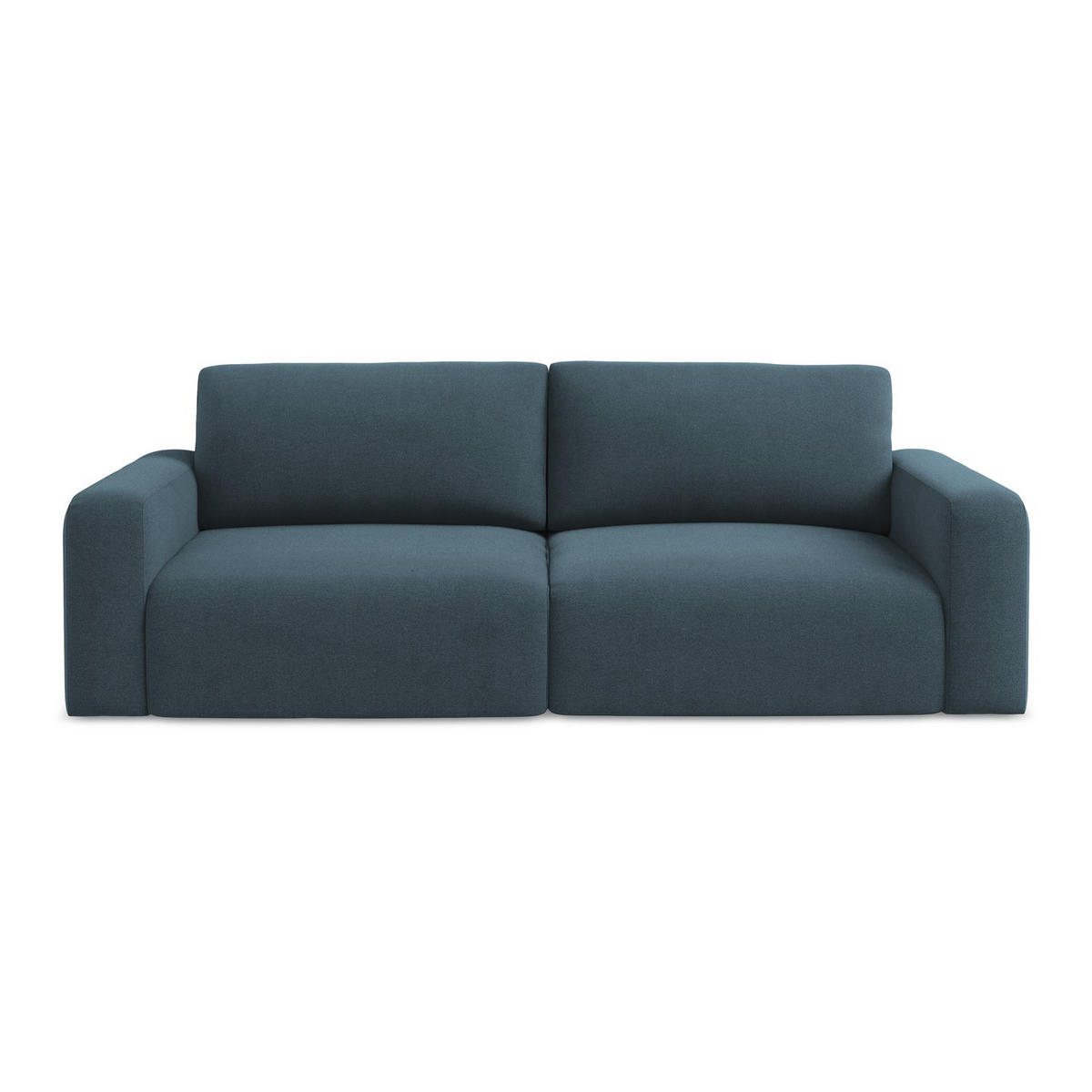 3-SITZER SOFA mit Schlaffunktion Strukturstoff Stoff Blau - Blau/Pink, Kunststoff/Textil (244/79/102cm) - LaMiaSofa
