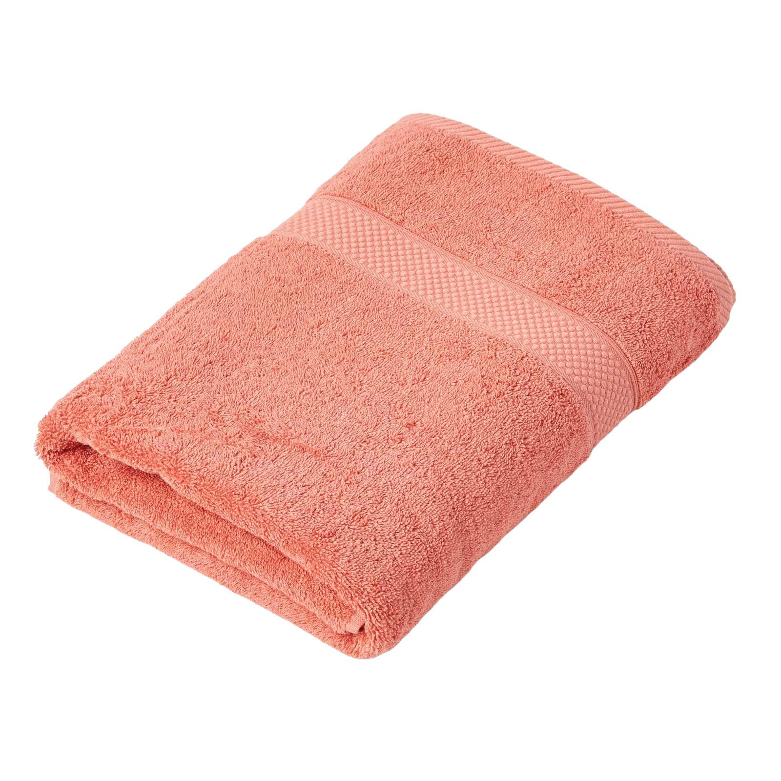 DUSCHTUCH Essential terracotta 70/130 cm - Terracotta, Textil (70/130cm) - Homescapes