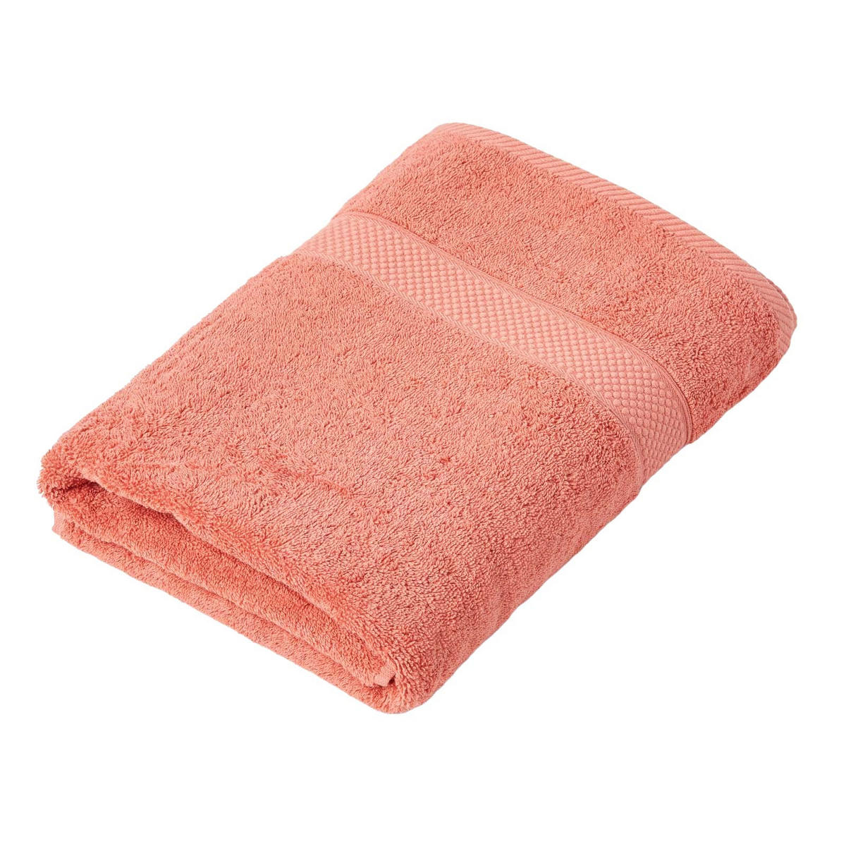 DUSCHTUCH Essential terracotta 70/130 cm - Terracotta, Textil (70/130cm) - Homescapes