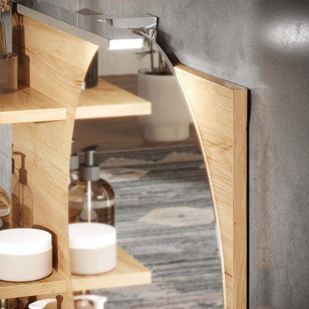 KOUPELNOVÁ ZRCADLOVÁ SKŘÍŇKA Avena Dub - barva dubu, kompozitní dřevo (80/50/13.5cm) - Vicco