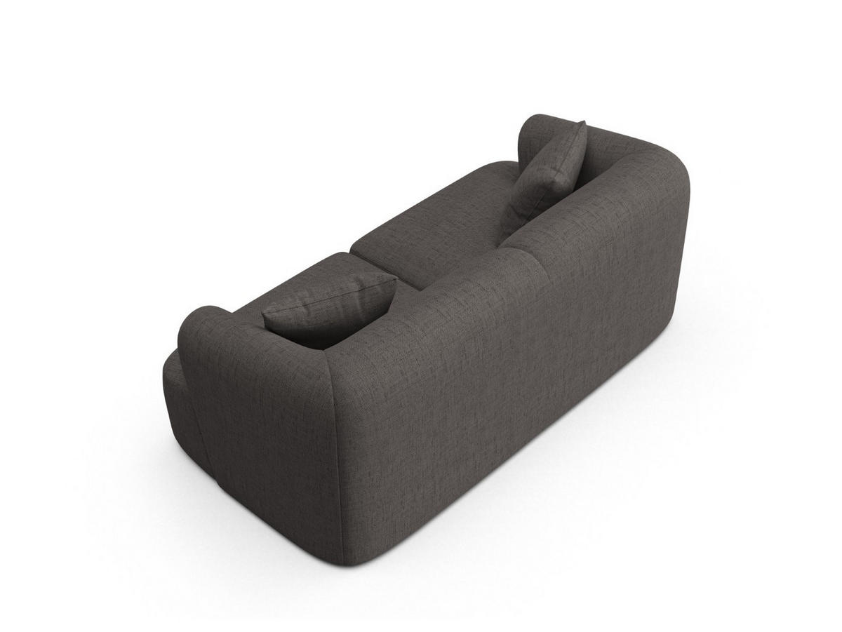 MODULARES-SOFA Campi aus strukturiertem Stoff grau 2 Sitzplätze - Grau, Textil (90/70/180cm) - Cosmopolitan Design