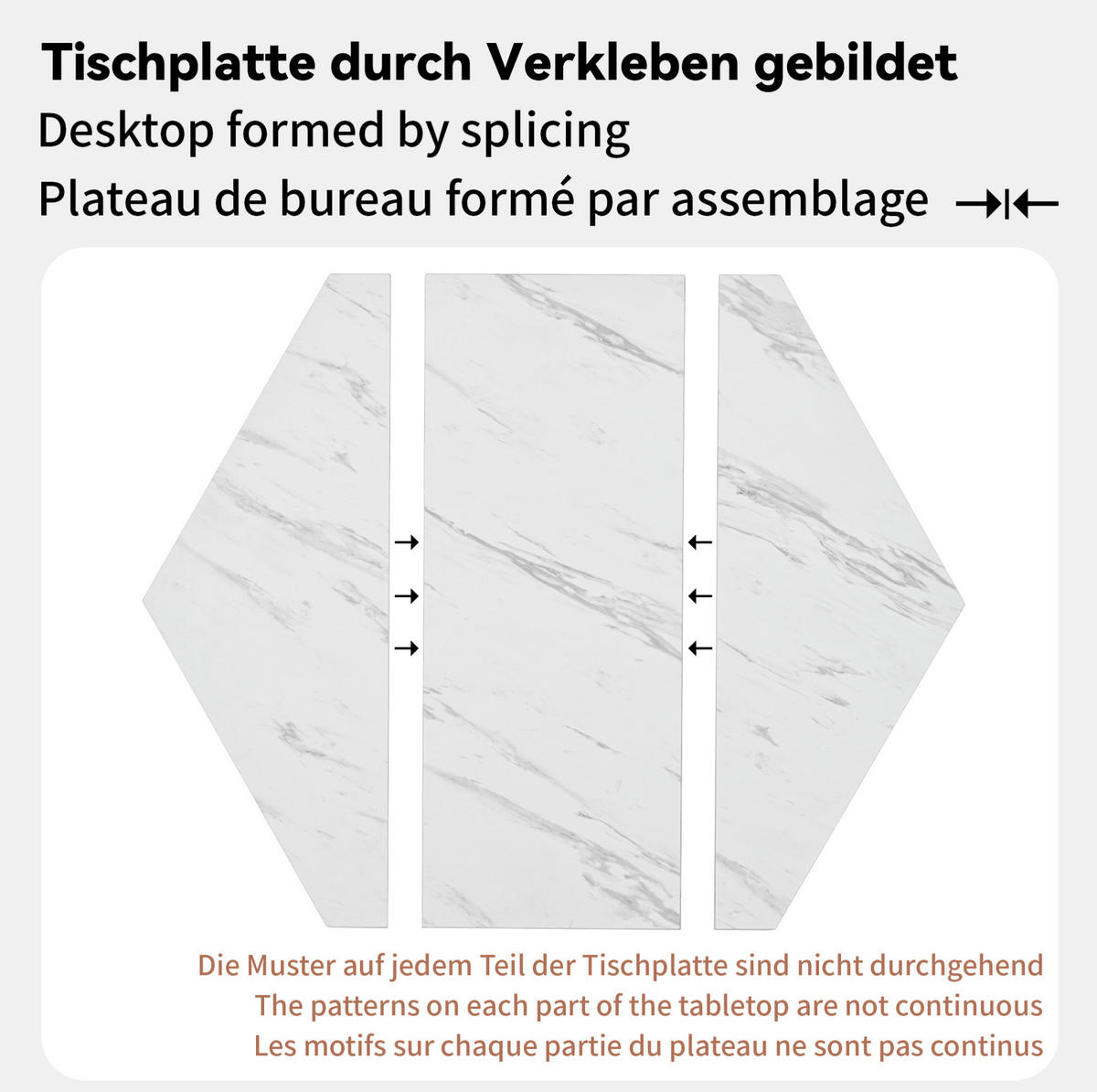 ESSTISCH 115,5/75/100 cm Weiß/Gold aus MDF und Stahl mit Marmoroptik - Weiß, Holzwerkstoff (100/115.5/75cm) - OKMYHOME