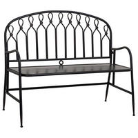 BANK 118x56x98 - Schwarz, Metall (118/98/56cm) - Wanderlust