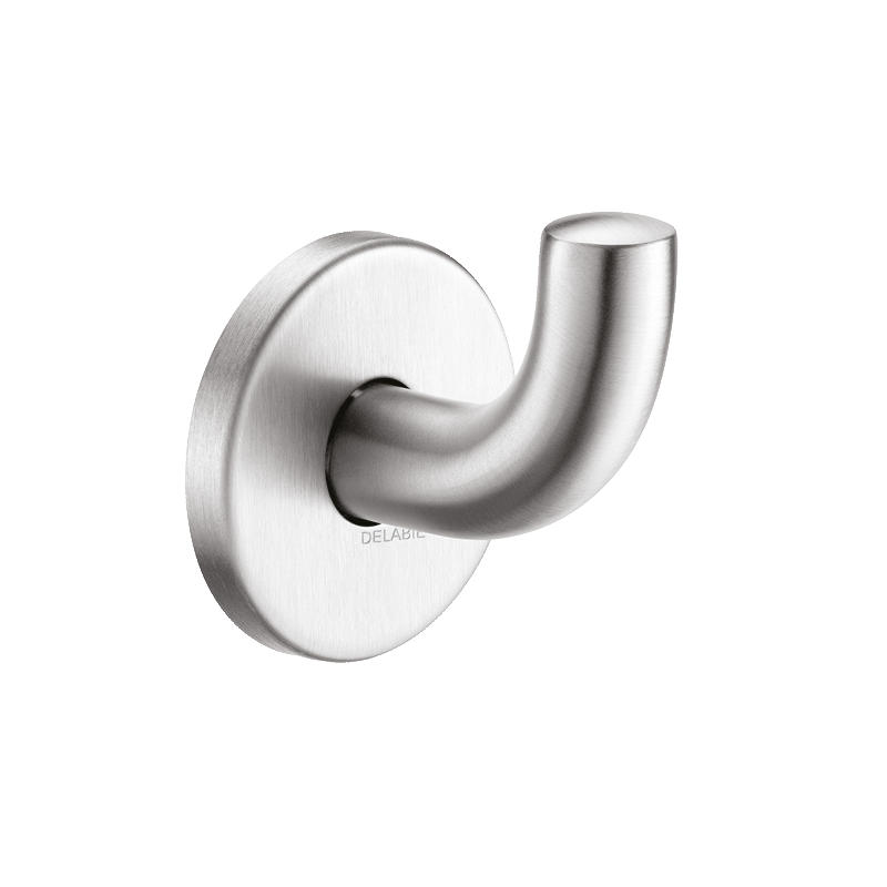 WANDHAKEN D62x65mm Edelstahl satiniert - Chromfarben, Metall (12/7/12cm) - Delabie