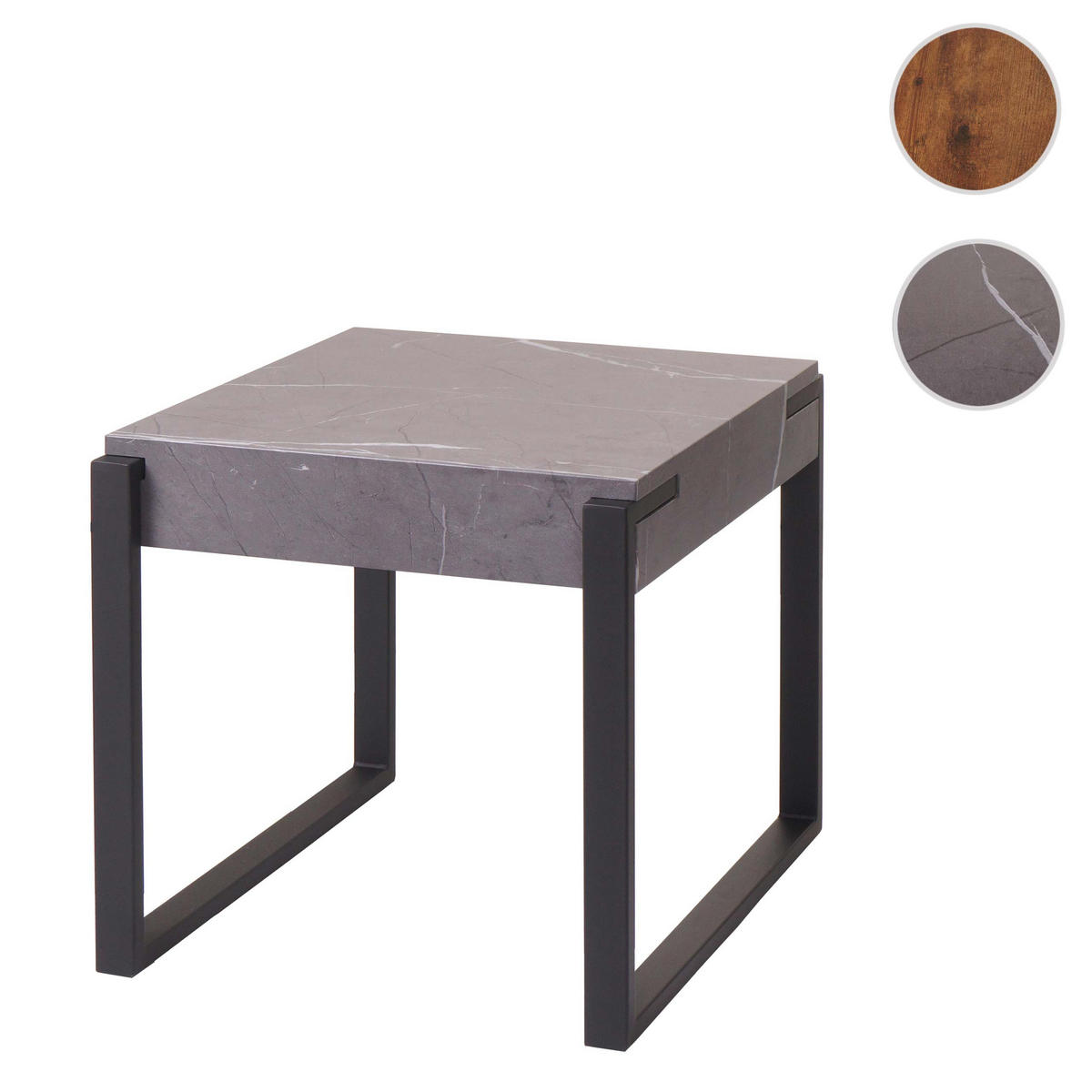 BEISTELLTISCH quadratisch Grau - Grau, Holz (54/50/51cm) - MCW