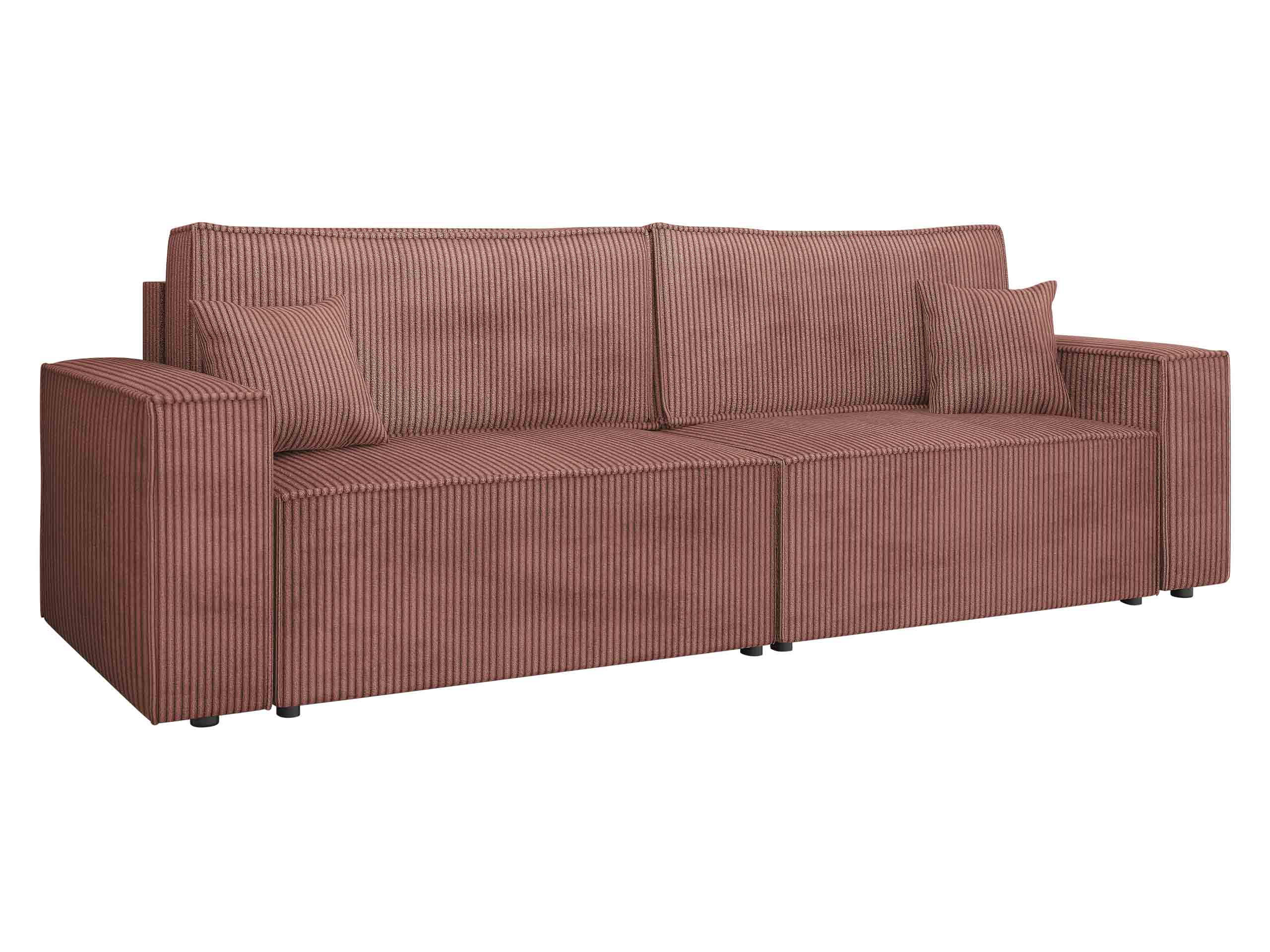 SCHLAFSOFA Karl Cord - Schwarz/Rosa, Holz/Kunststoff (245/82/90cm) - MIRJAN24
