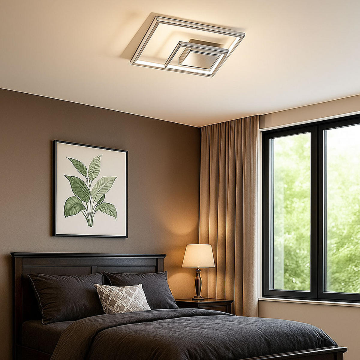 LED DECKENLEUCHTE Manas Silber - Silberfarben, Metall (30/5.5/30cm) - Wofi